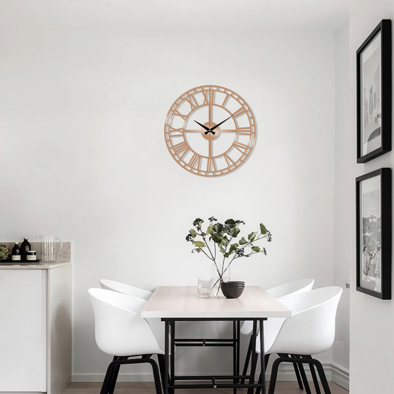 Ceas de perete, Metal Wall Clock 2, Dimensiune: 48 x 48 cm, Cupru - imagine 4